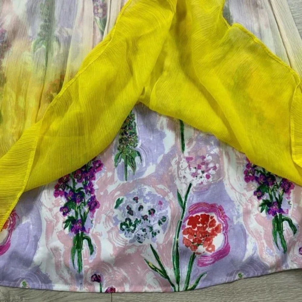 Hd In Paris Ombre Chiffon Floral Swing Dress - image 5